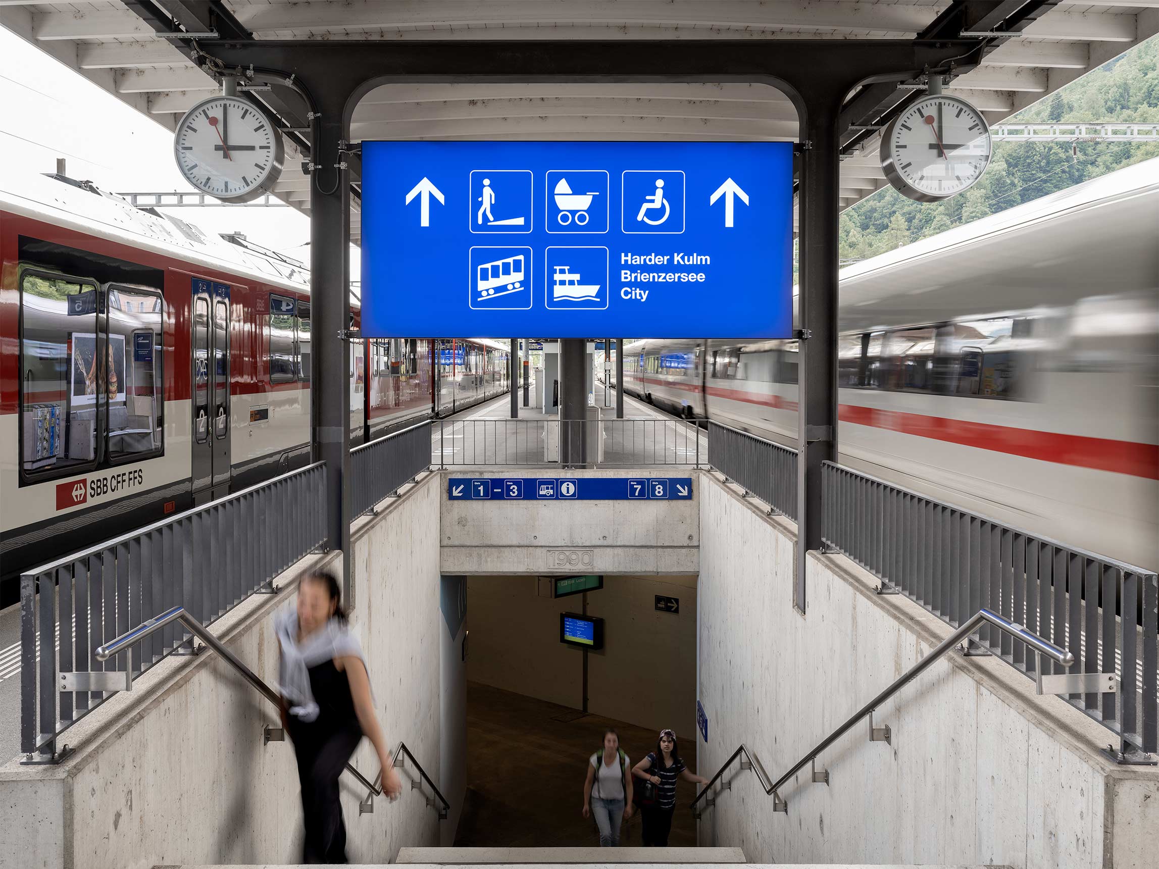 Bahnhof Interlaken Ost Orientierung Kundenlenkung Signaletik